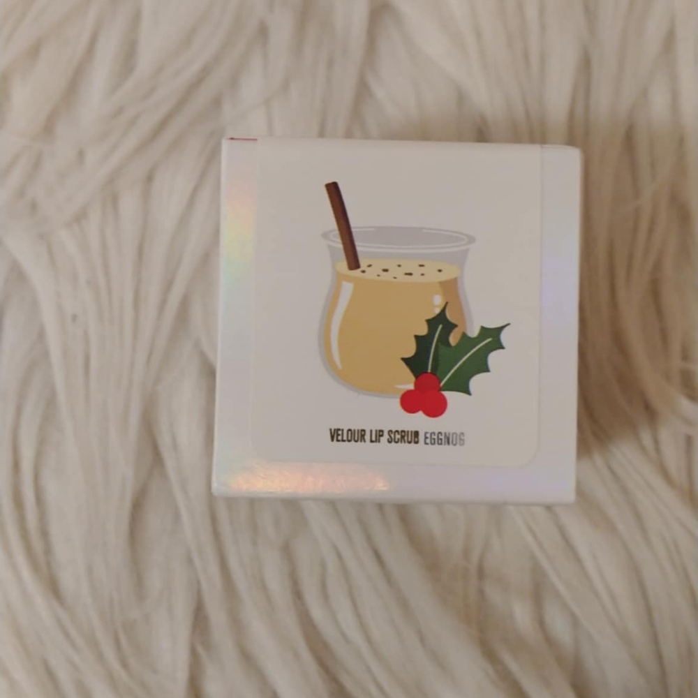 🎄FIRM! NWT JEFFREE STAR COSMETICS VELOUR LIP SCRUB EGGNOG (LIMITED EDITION) - Picture 3 of 13